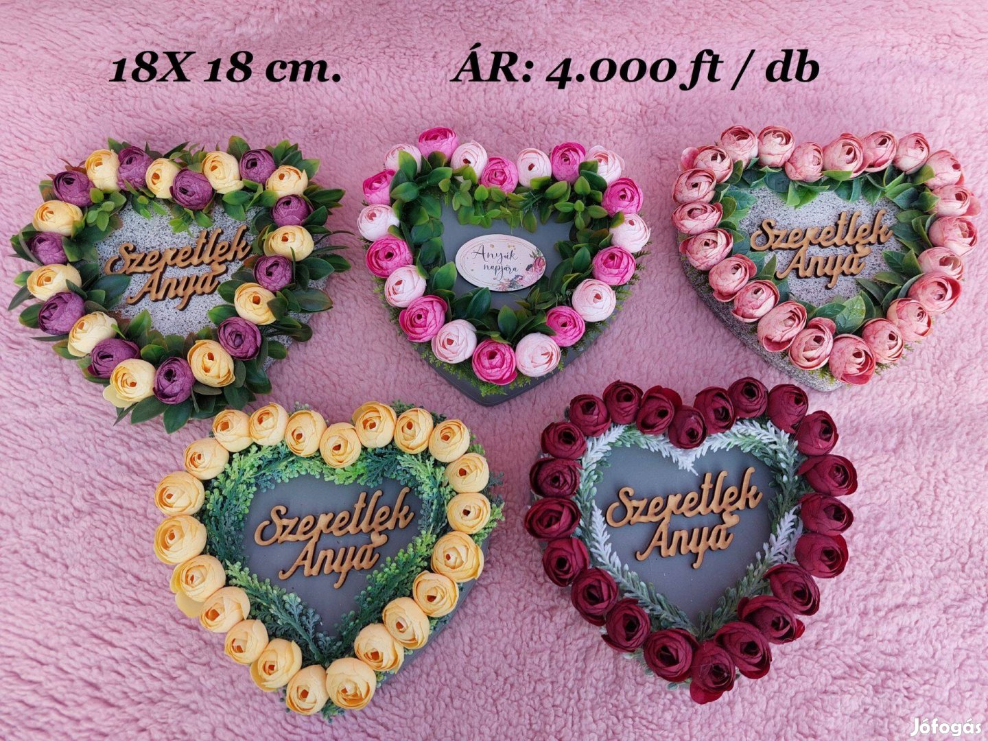 Anyák napjára. Szív alakú dekoráció