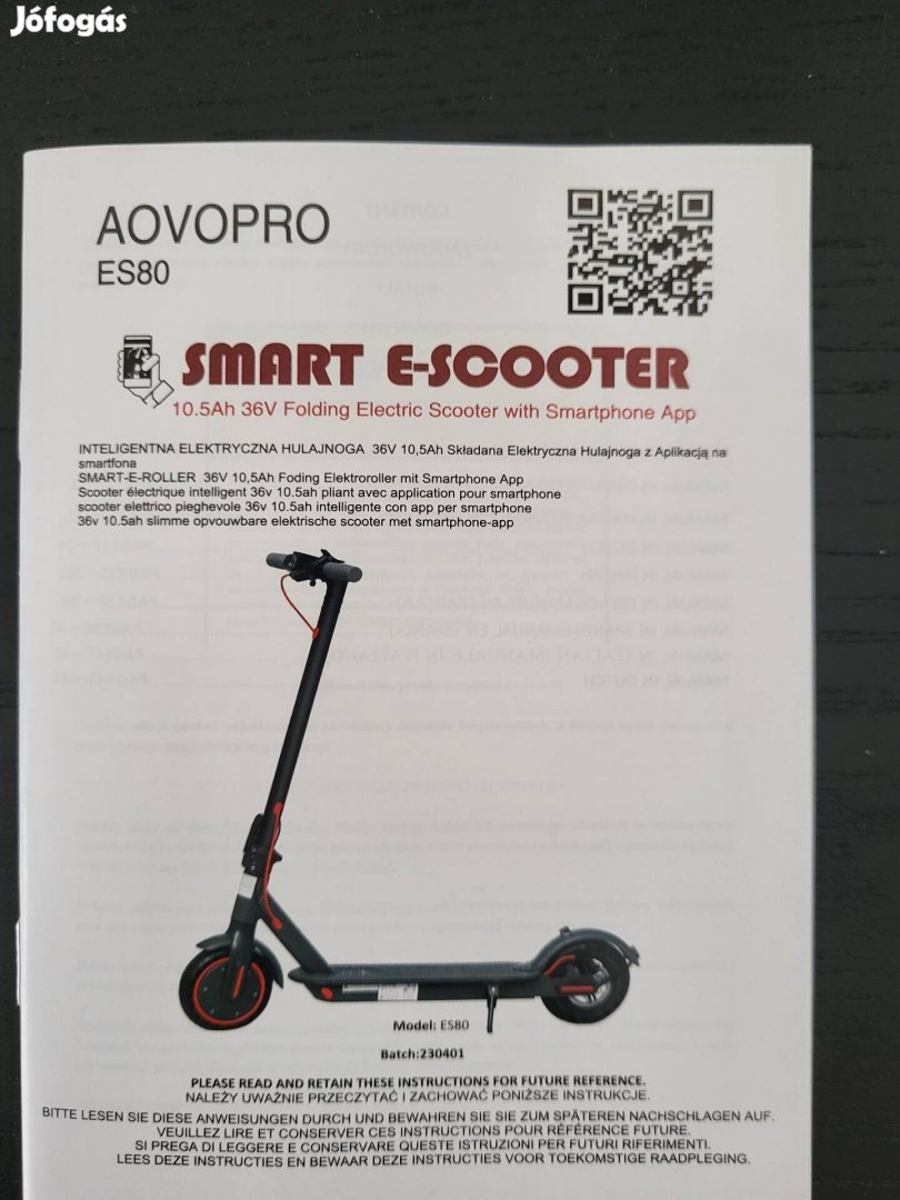 Aovopro Es80 elektromos roller