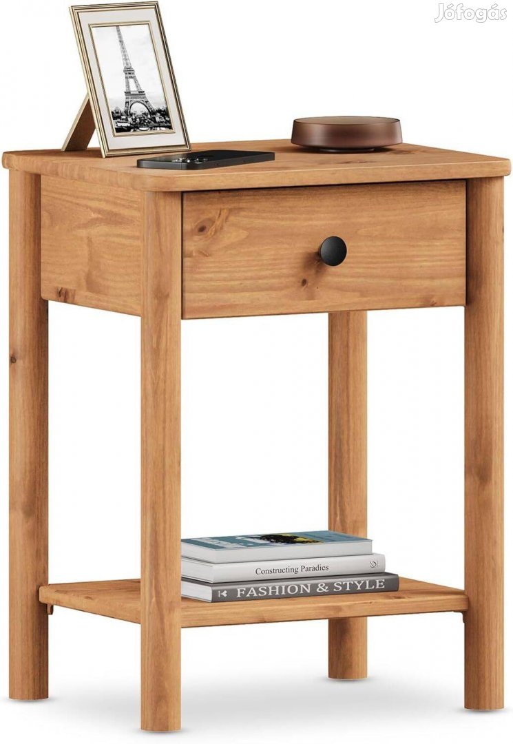 Apoana fiókos polcos fenyő éjjeliszekrény bükk szín 85907