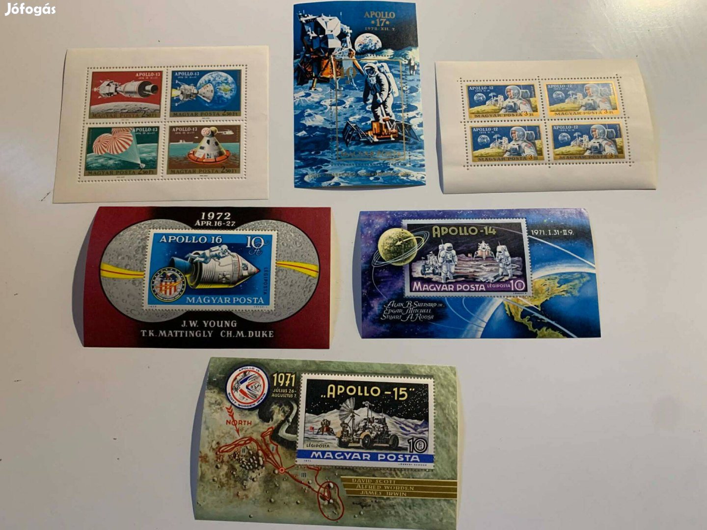 Apollo tematikus magyar bélyeg blokk csomag