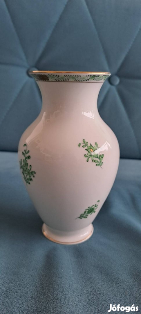 Aponyi mintás Herendi porcelán váza, 18cm-es, jelzett, hibátlan 