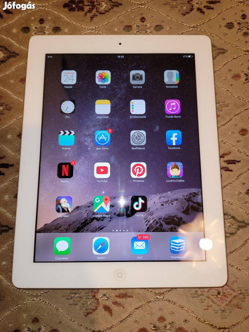 Apple 9,7" - ipad (4th Gen) 32GB WiFi, fehér eladó