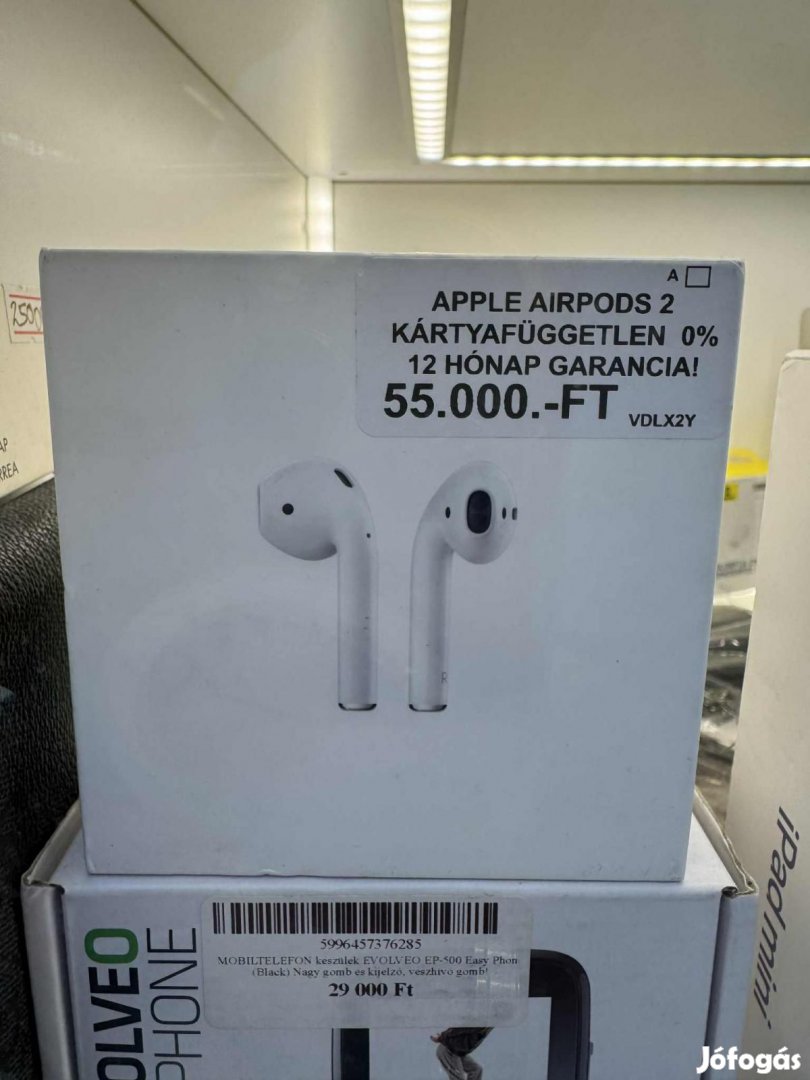 Apple AirPods 2 Bluetooth, 12 hó garancia