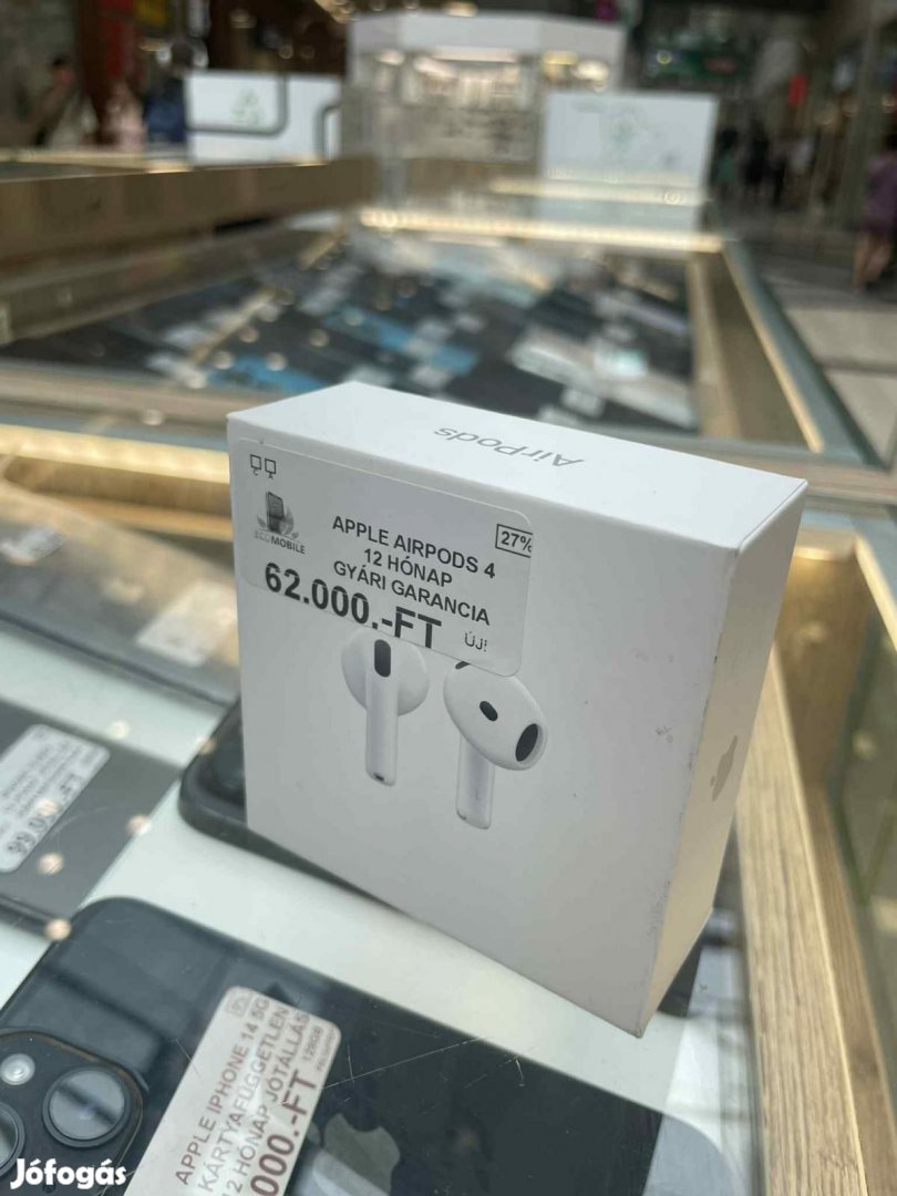 Apple Airpods 4 Bluetooth, 12 hó garancia