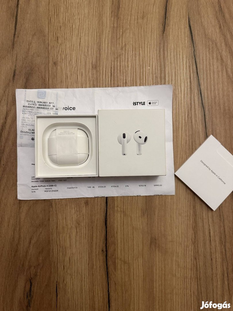 Apple Airpods 4! Új! Garanciális! Eredeti számlás!