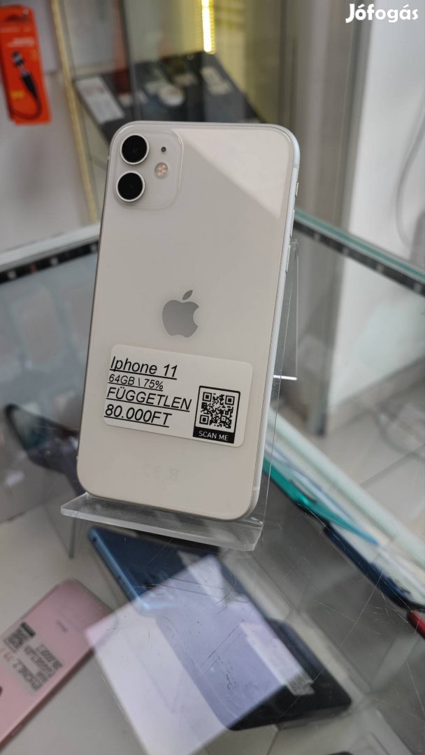 Apple Iphone 11-64GB-75%Akku Üvegfóliás