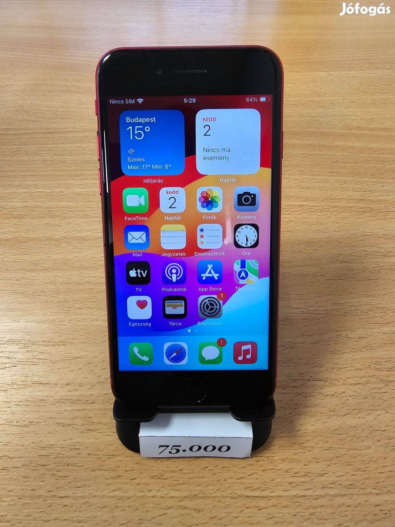 Apple Iphone SE 2020 64GB Red 100% Akku