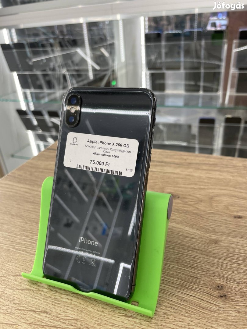 Apple Iphone X 256GB, Kártyafüggetlen, Újszerű 