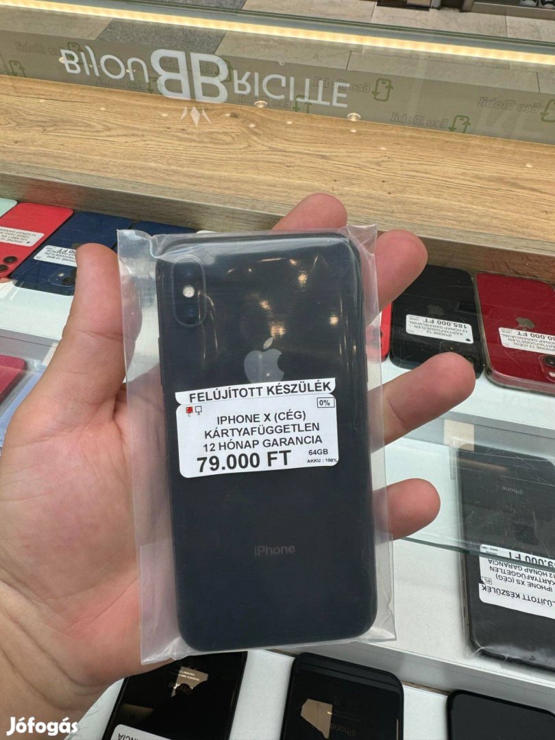 Apple Iphone X Felújított 1 Év Garanciával!