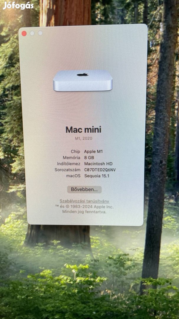 Apple Mac mini M1 (8/256) újszerű