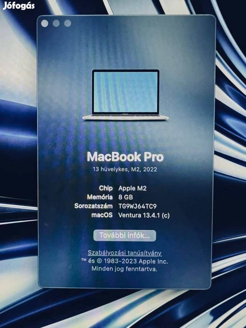 Apple Macbook Pro 13 M2 Garanciális!