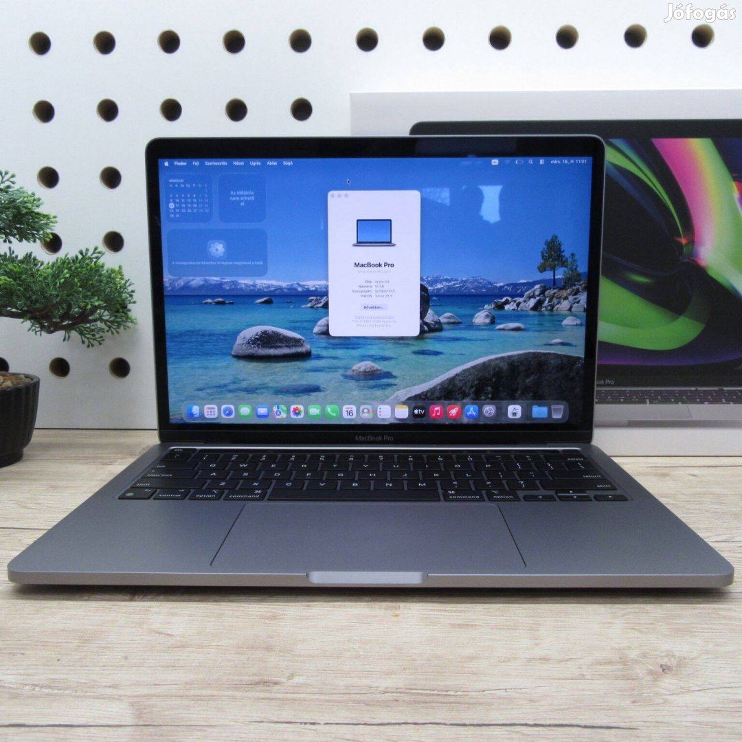 Apple Macbook Pro 13 2022 16GB512GB új, kibontott, 1 ciklus