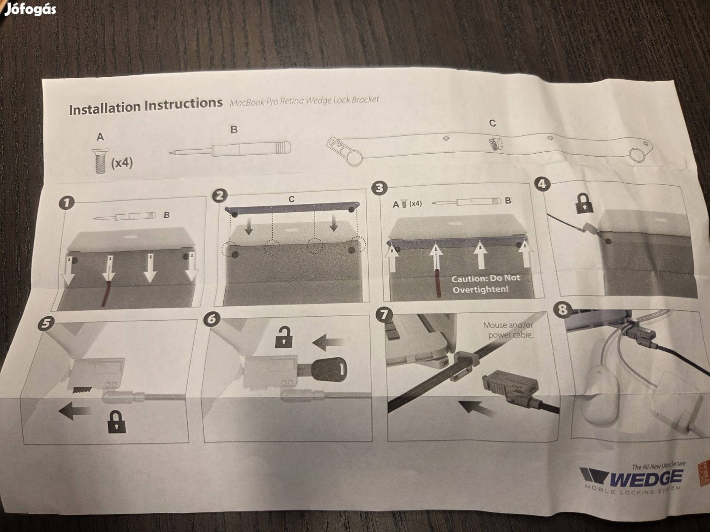 Apple Macbook Pro biztonsági zár keret