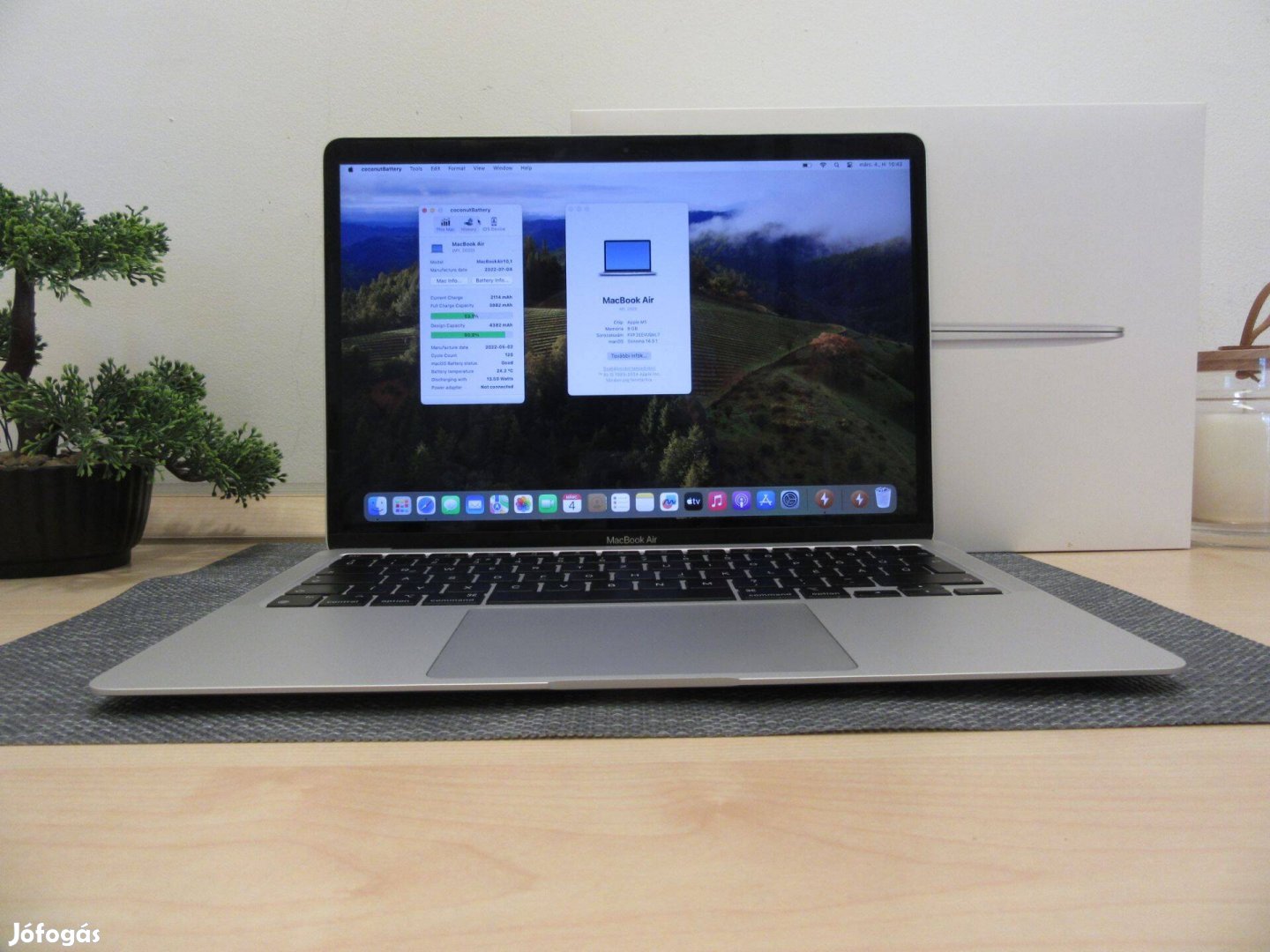 Apple Retina Macbook Air M1 - 2020/2022-es gyártás - Használt, karcme