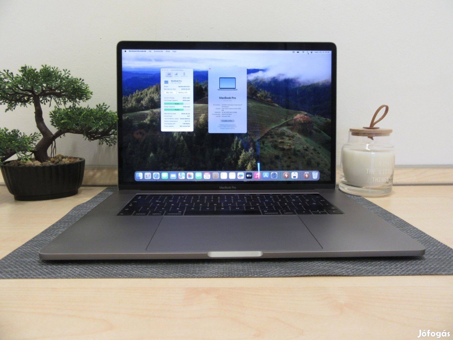 Apple Retina Macbook Pro 15 - 2018 - Használt, megkímélt