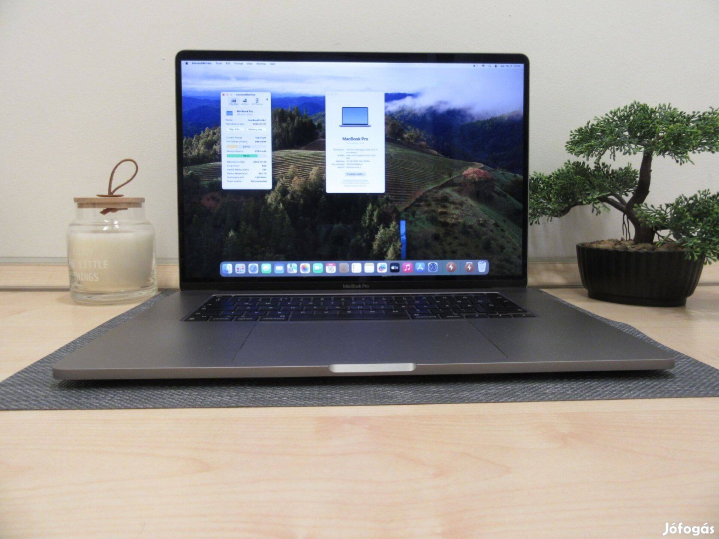 Apple Retina Macbook Pro 16 - 2019 - Haszált, karcmemtes