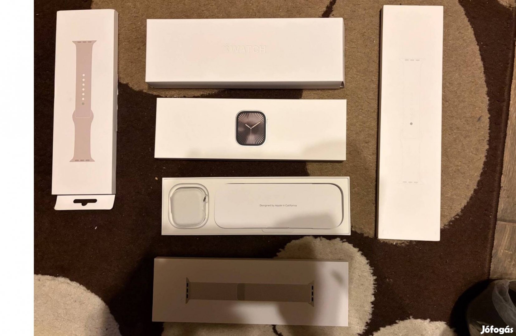 Apple Watch 10 46mm Titán, esim, 3db gyári szíj, gyári