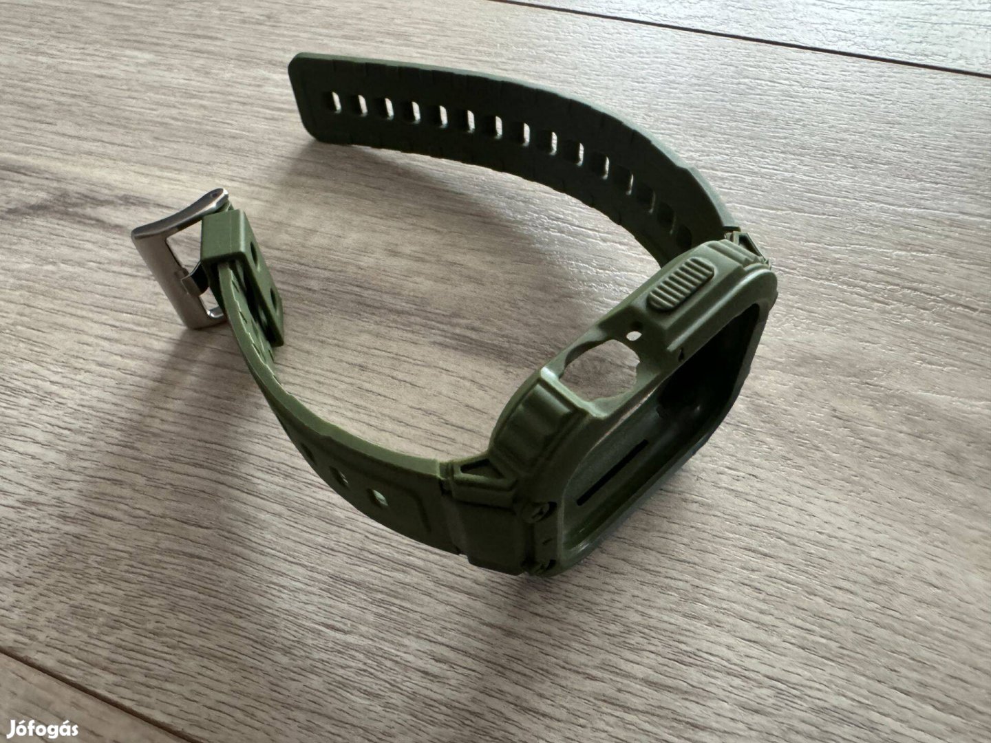 Apple Watch 42 44mm 45mm óraszíj szilikon ütésálló óratok - zöld
