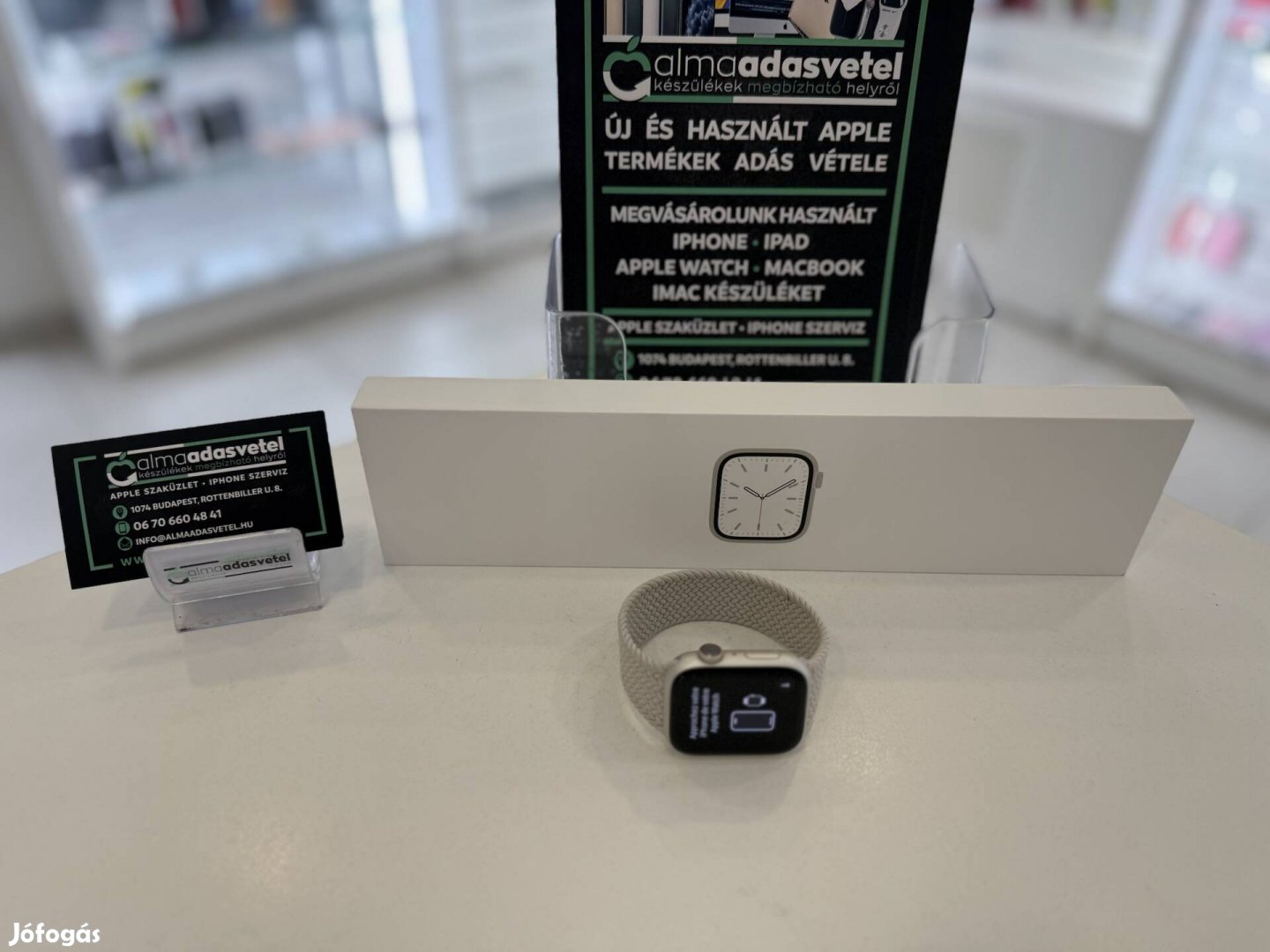 Apple Watch 7 45mm Silver Cellular Használt/1-3 hónap gar./p3817