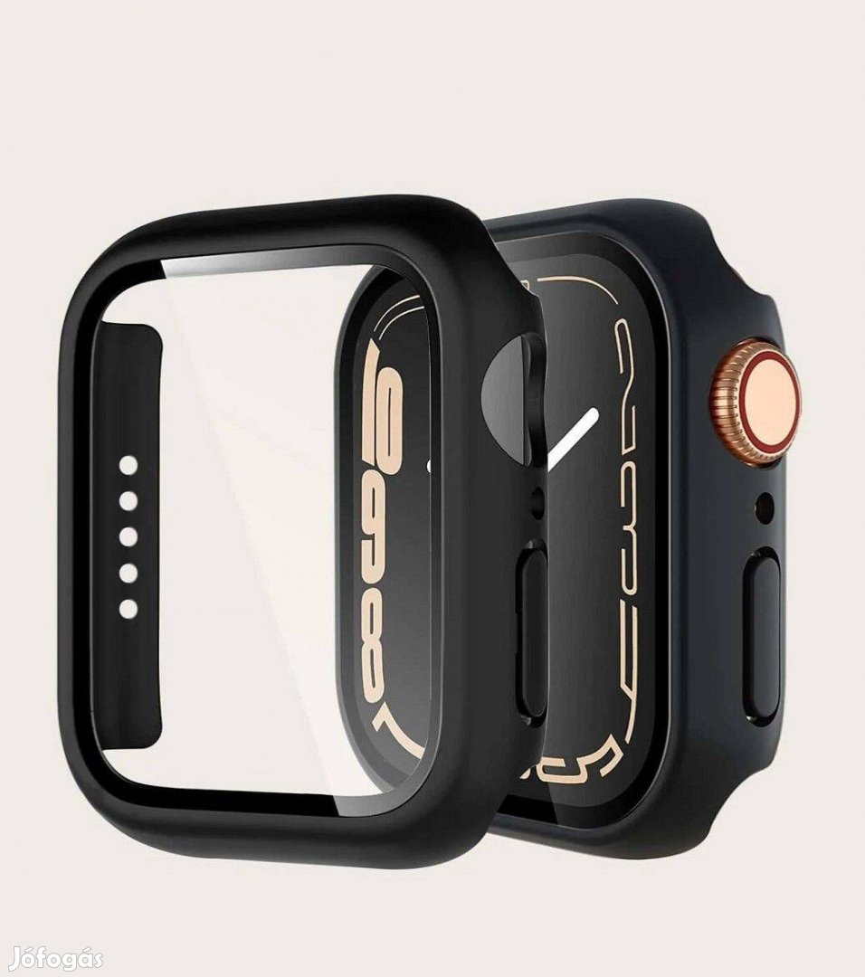 Apple Watch Matt, Kemény Tok 44mm, Fekete (Watch 4/5/6/SE)