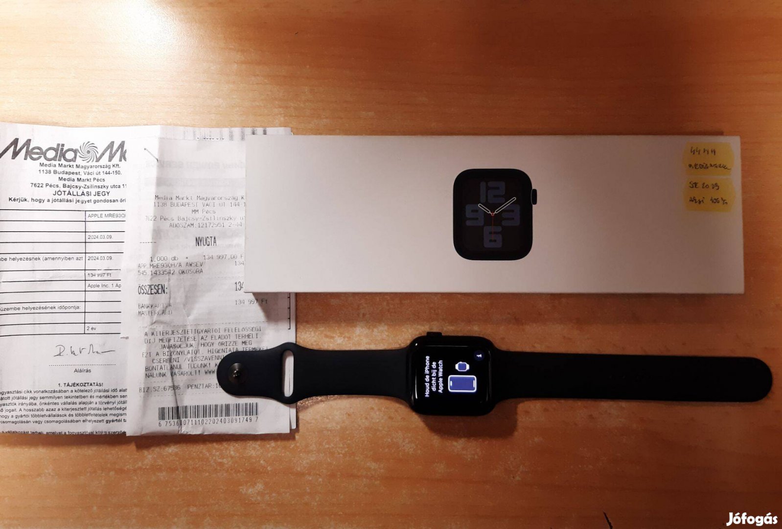 Apple Watch SE 2023 GPS 44mm Okosóra szinte Új 22 hó Apple Garival !