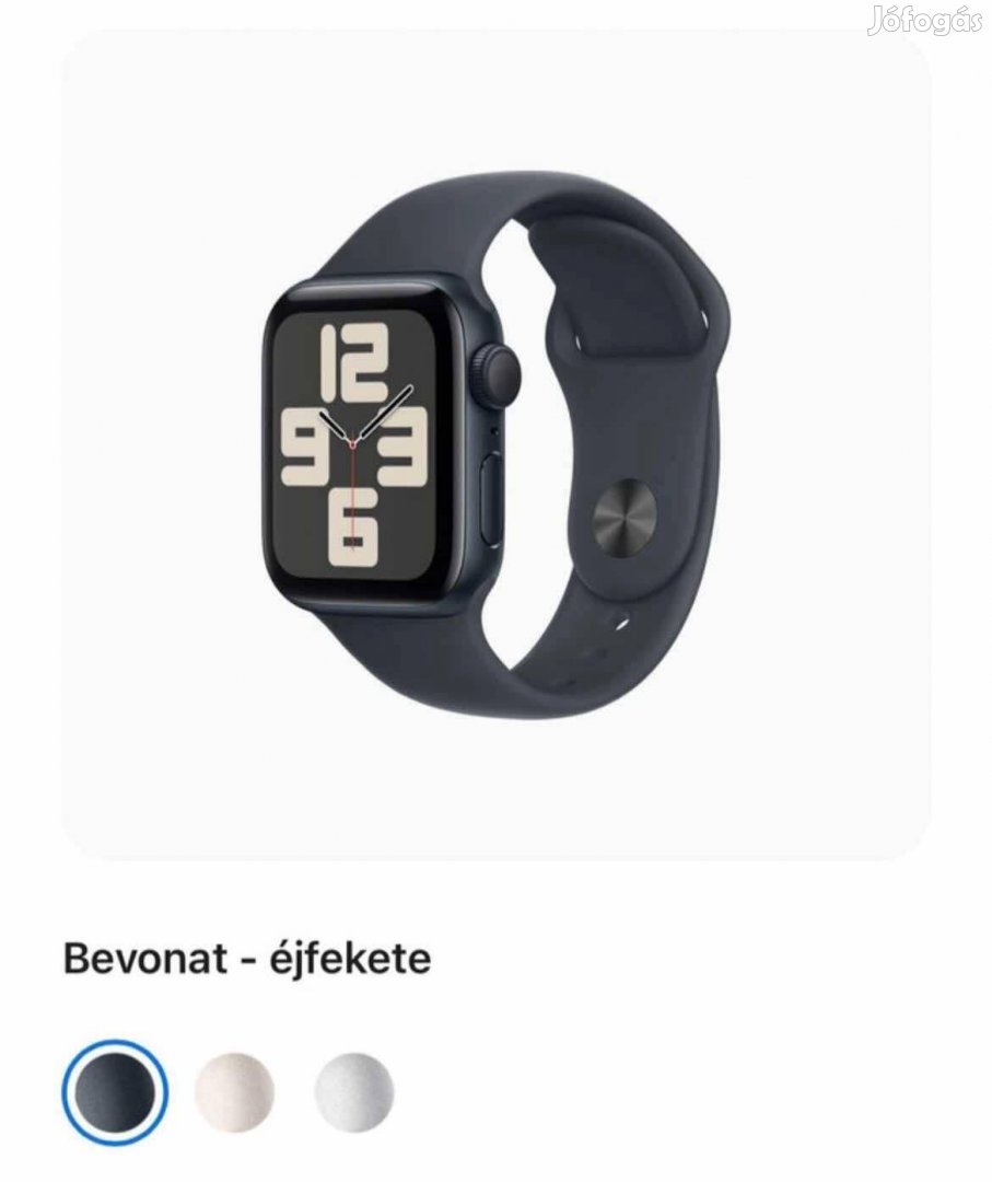 Apple Watch SE (Gen 2.) 40 mm éjfekete óra