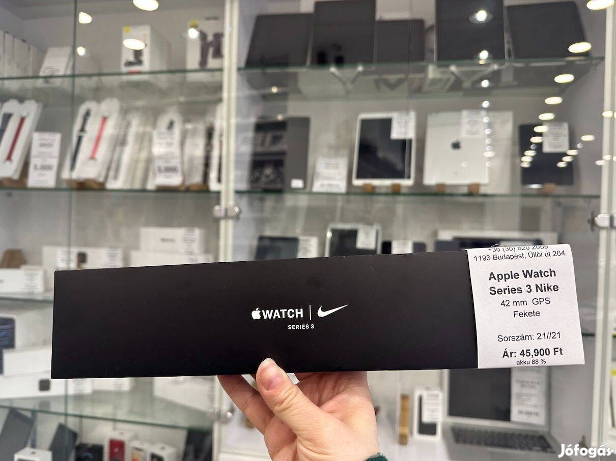 Apple Watch Series 3 Nike 42mm fekete garanciával (21/21) iszerelés.hu