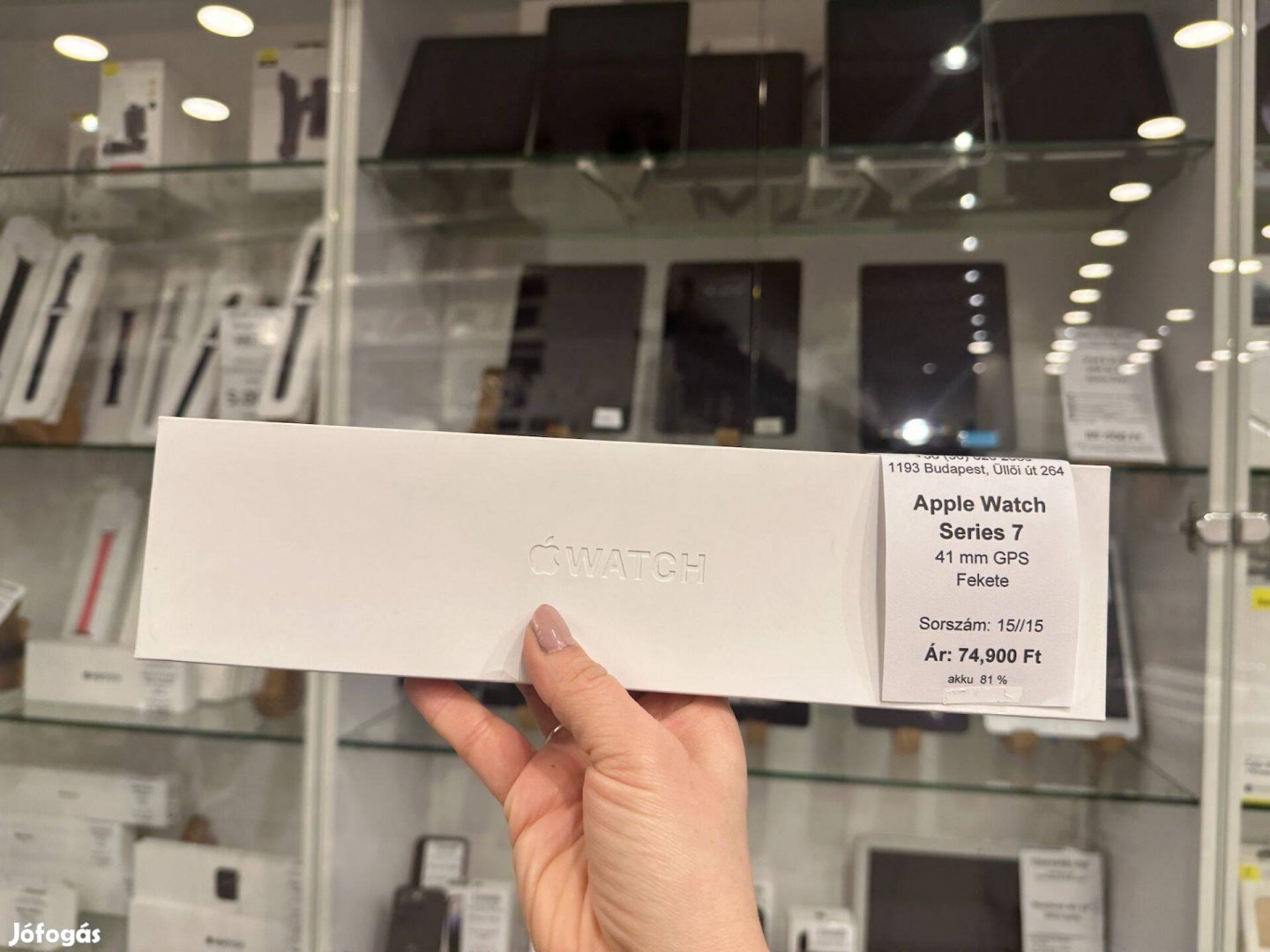 Apple Watch Series 7 41 mm fekete garanciával GPS modell (15/15)