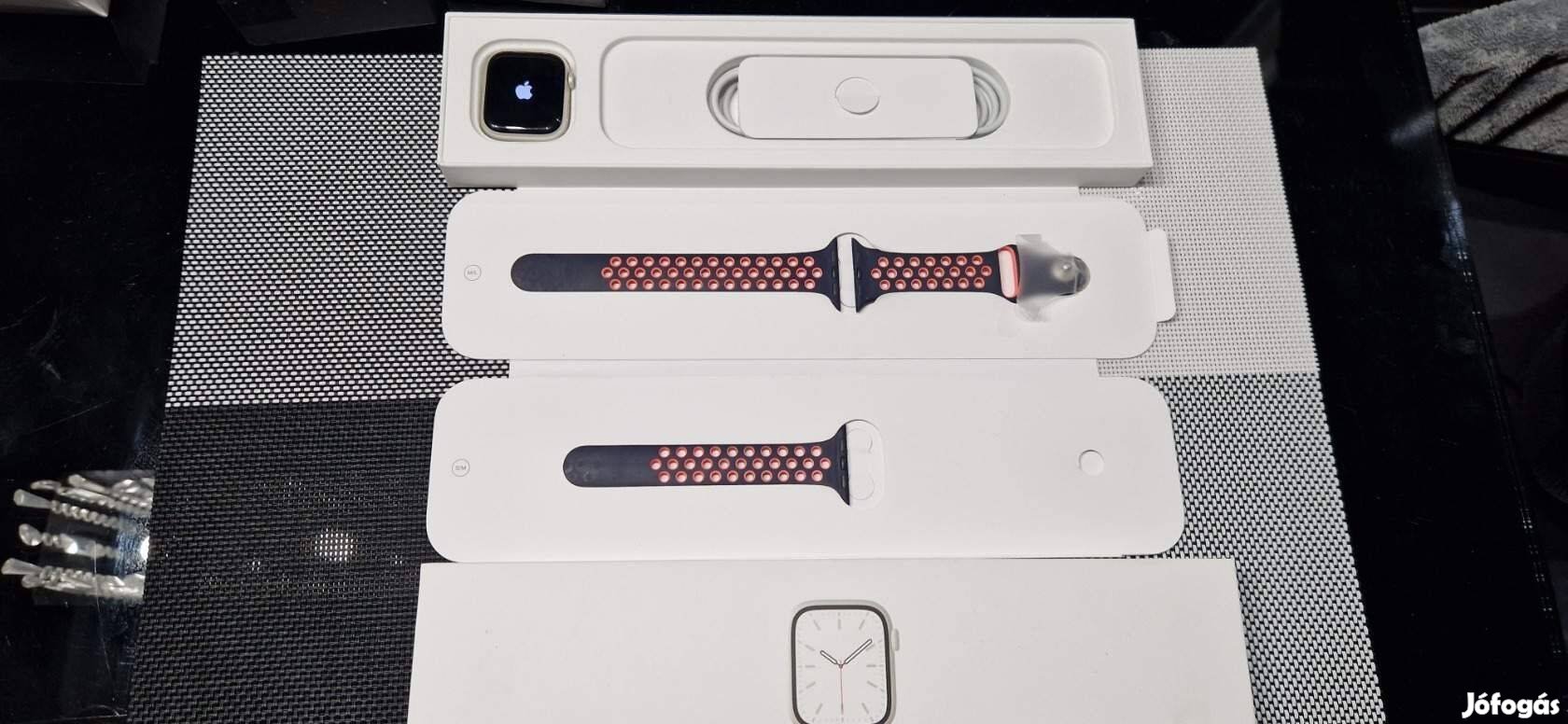 Apple Watch Series 7 41mm GPS Okosóra Újszerű Starlight Garis !