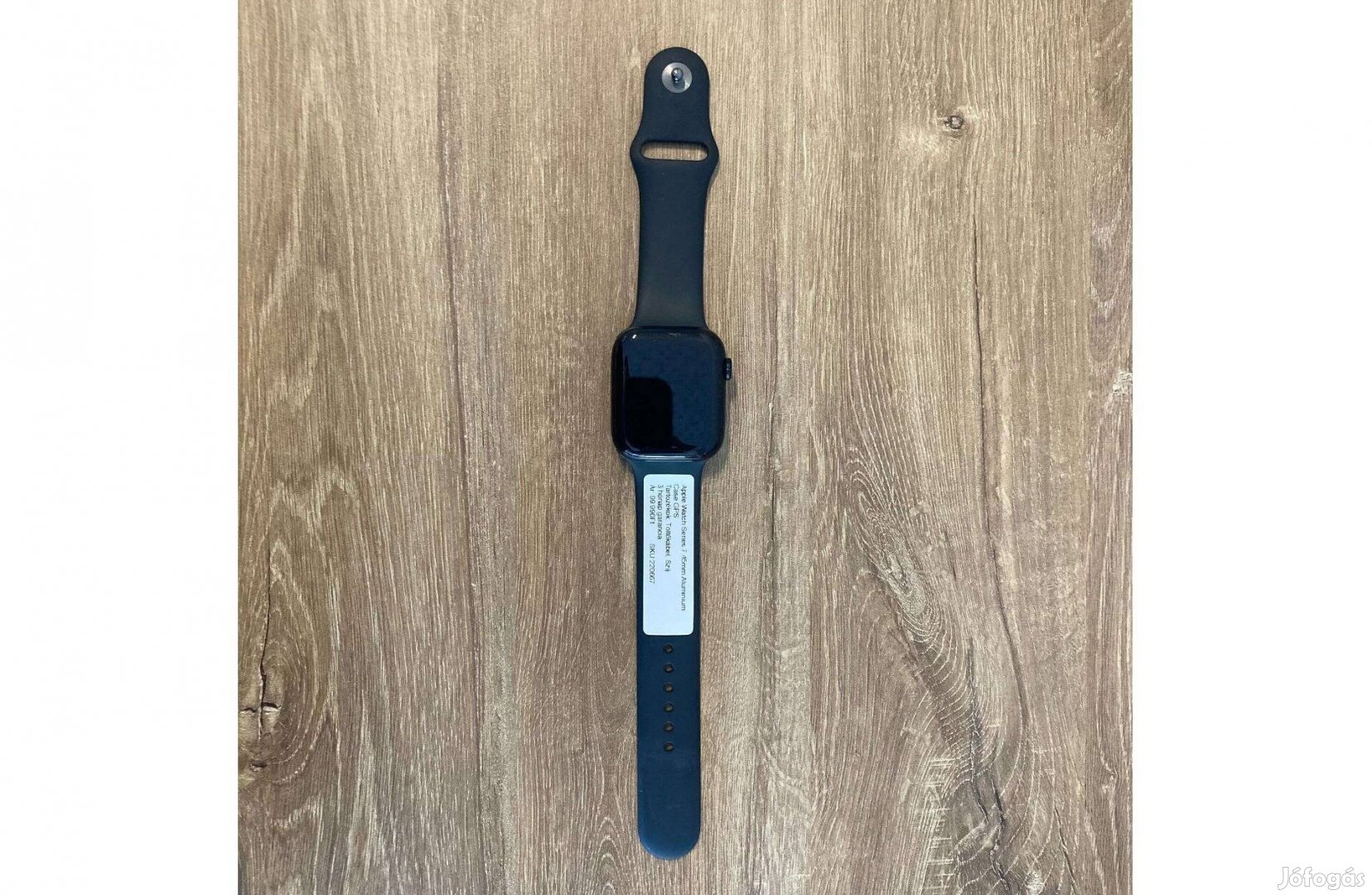 Apple Watch Series 7 45mm Fekete Aluminium Váz Fekete Szilikon Szíj