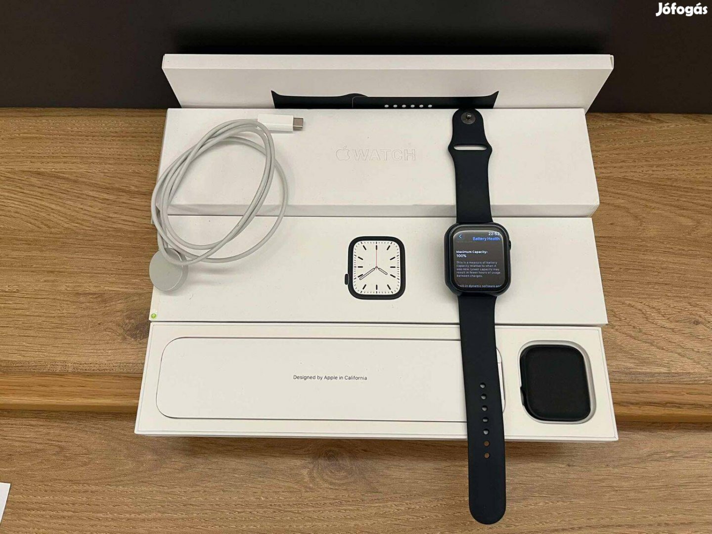 Apple Watch Series 7, 45mm, 100%-os akku