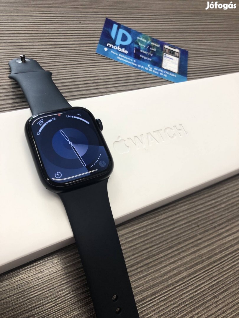 Apple Watch Series 8, Hibátlan, 45 mm, Midnight, Garancia