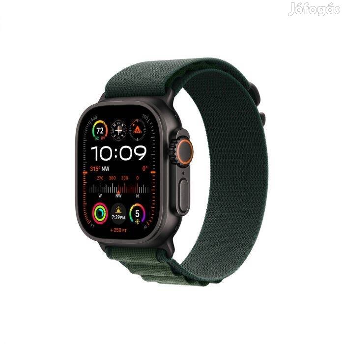 Apple Watch Ultra 2 Black Titanium Dark Green Alpine Loop 49mm