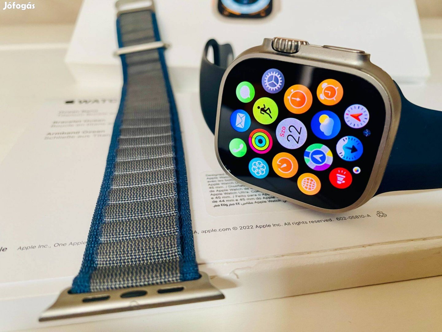 Apple Watch Ultra 2, Titan, 49mm, GPS + Cellular, új állapotú, 100% ak