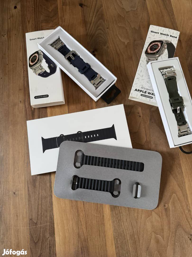 Apple Watch Ultra 2 / 49mm / titán tok / újszerű! Különböző extrák