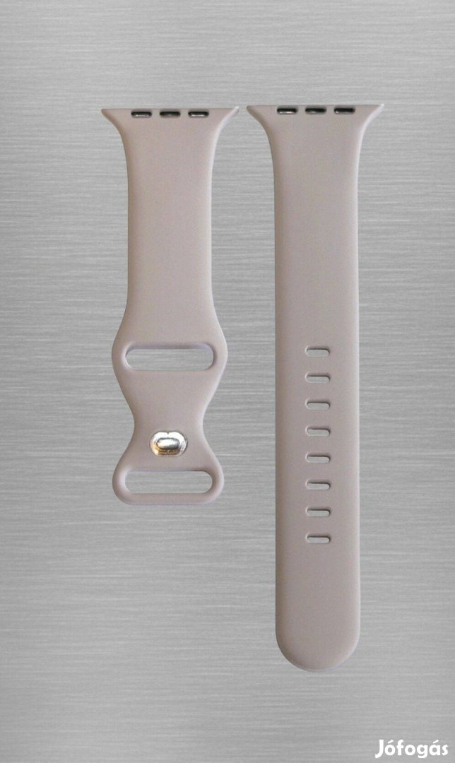 Apple Watch szilikon szíj 4244454649 - krémszínű
