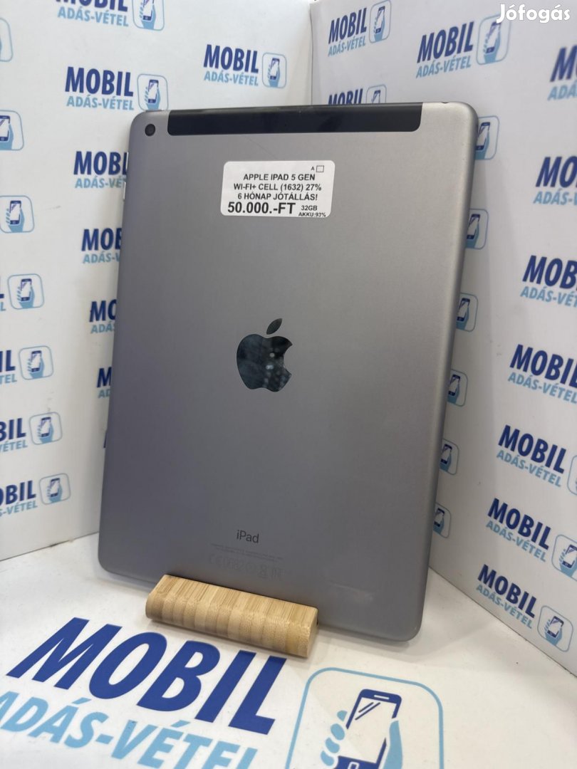 Apple iPad 5.Gen Wifi+Cellular Kártyafüggetlen 32 GB, 12 hó garancia
