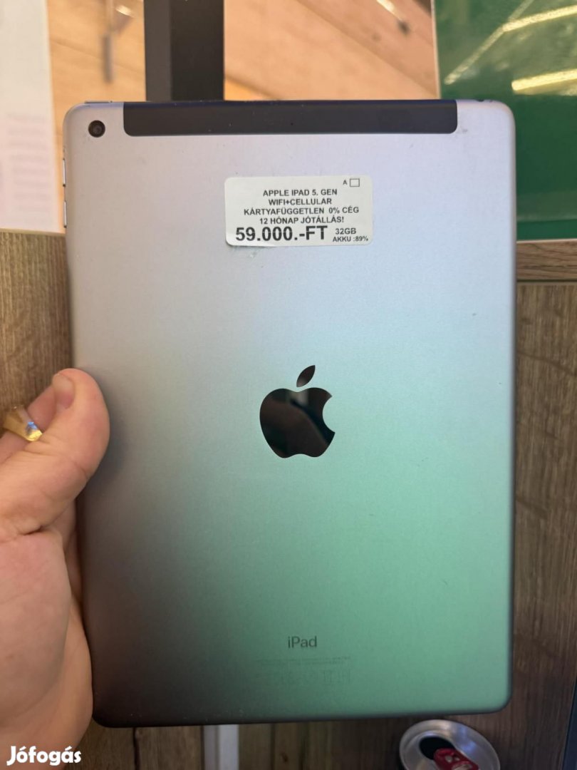 Apple iPad 5.Gen Wifi+Cellular Kártyafüggetlen 32 GB, 12 hó garancia