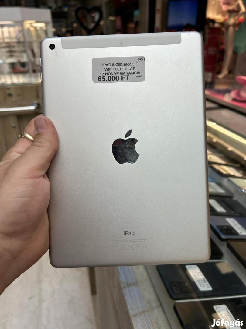 Apple iPad 5.Gen Wifi+Cellular Kártyafüggetlen 32 GB, 12 hó garancia