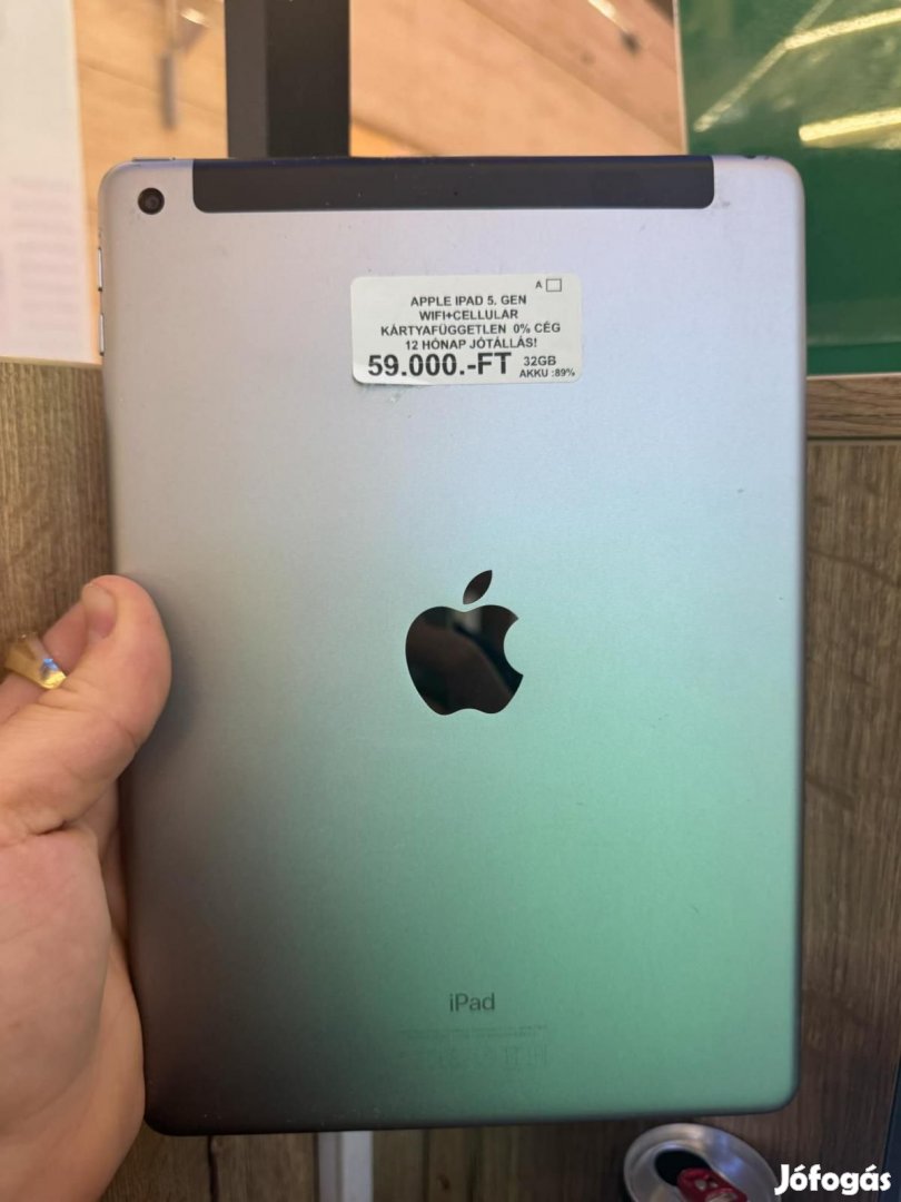 Apple iPad 5.Gen Wifi+Cellular Kártyafüggetlen 32 GB, 12 hó garancia