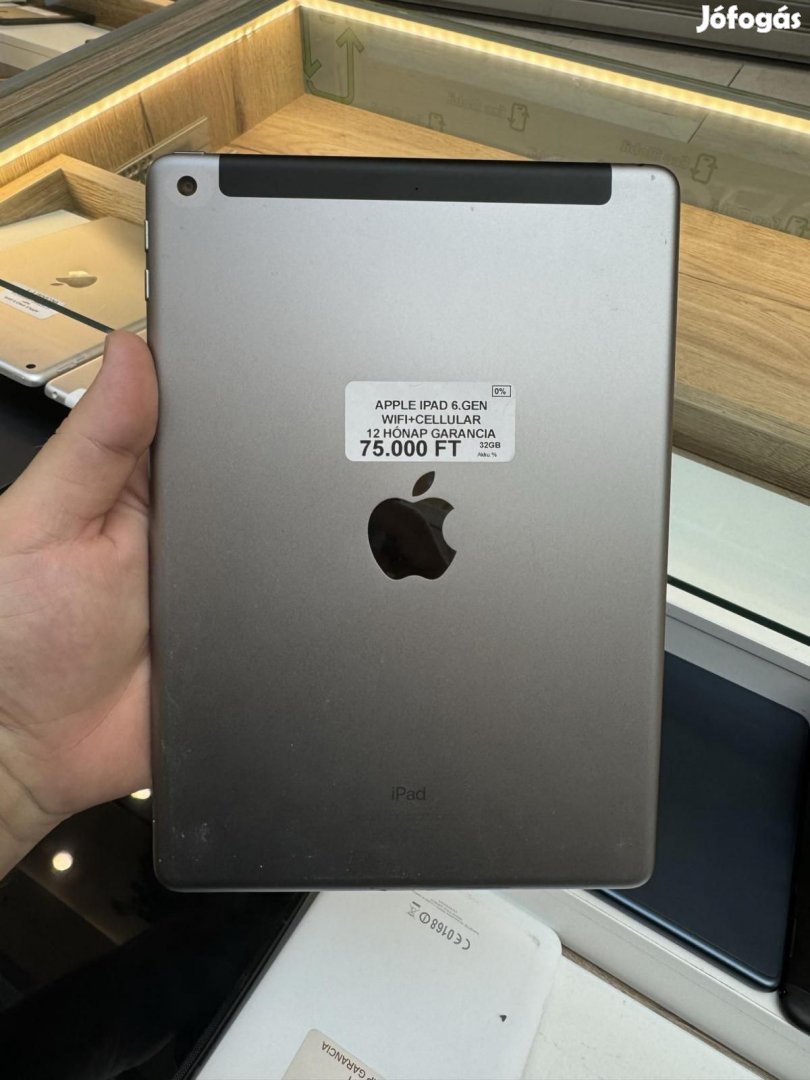 Apple iPad 9.7" 6th Gen Kártyafüggetlen 32 GB, 12 hó garancia