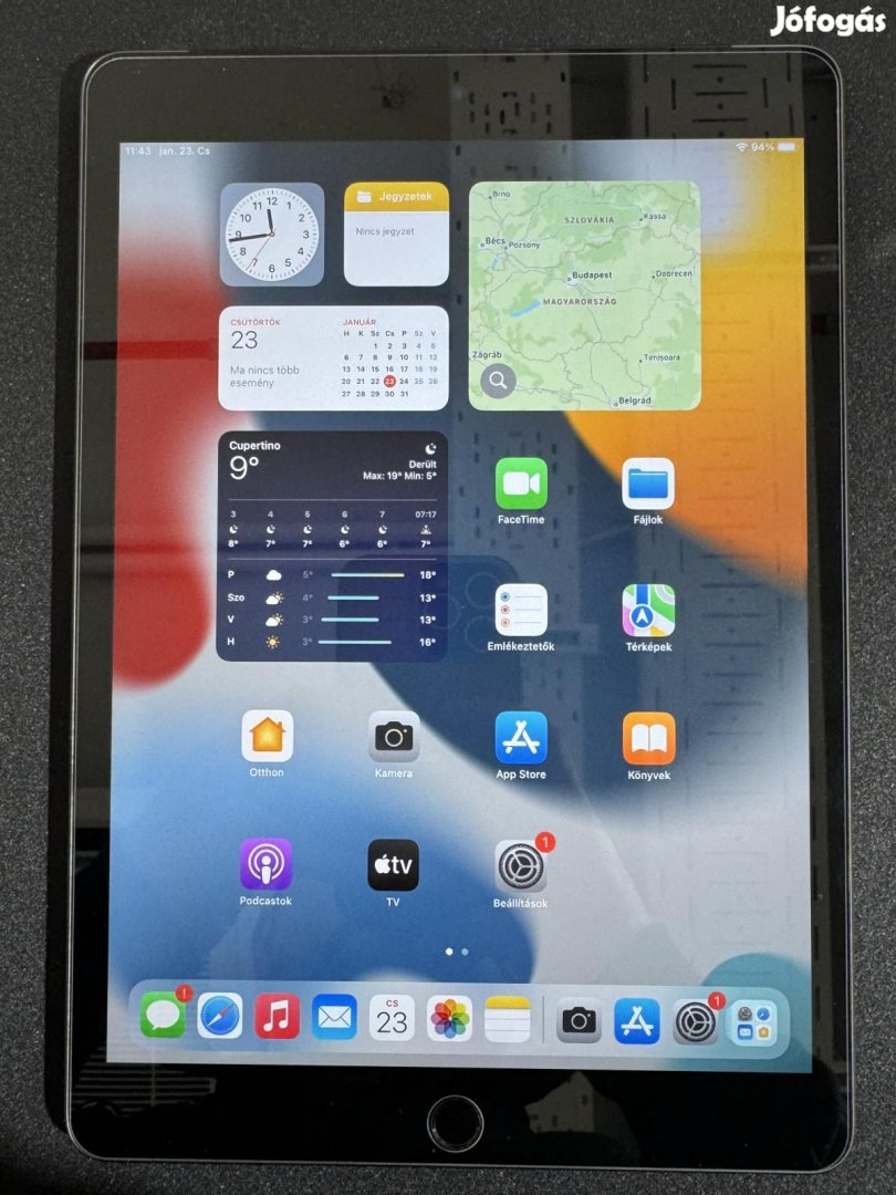 Apple iPad 9th Gen Kártyafüggetlen 64 GB, 12 hó garancia