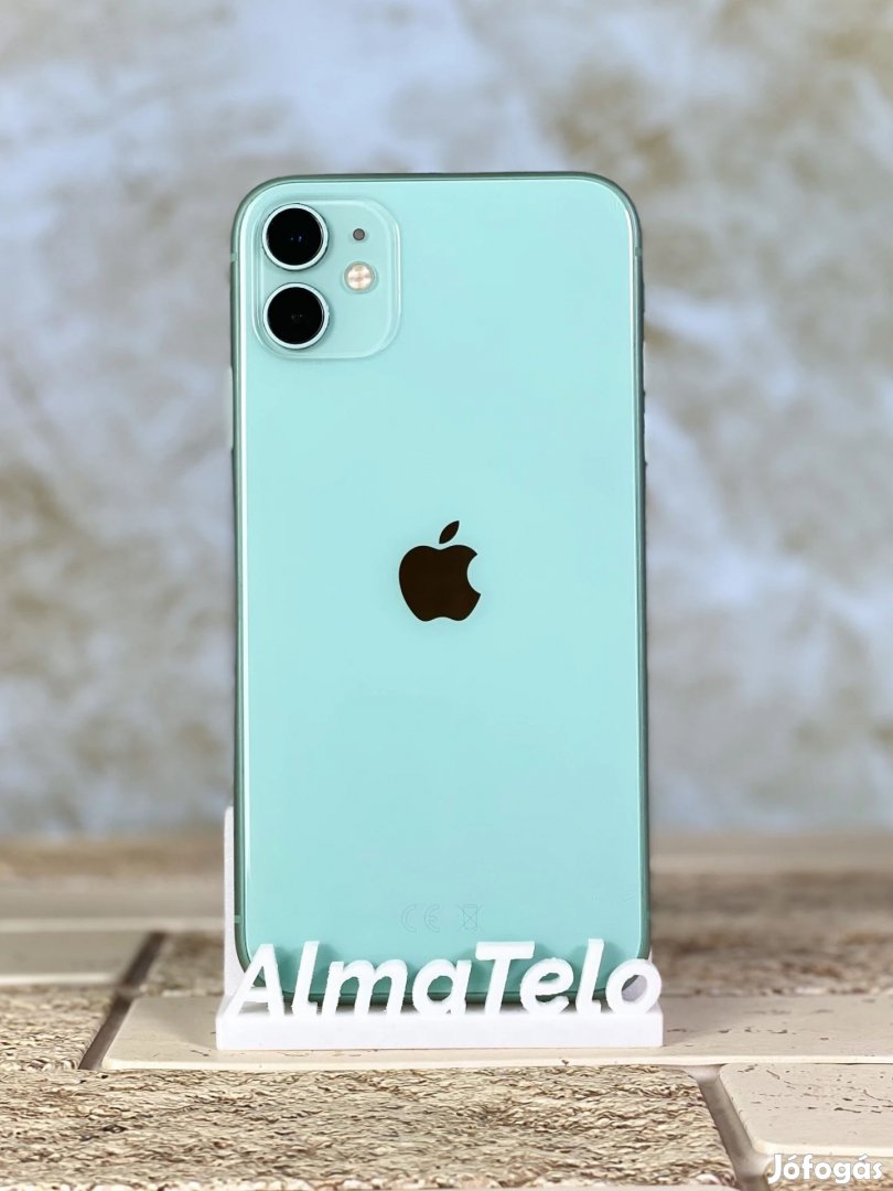 Apple iPhone 11 128 GB Green 100% akku - 12 hónap Garancia