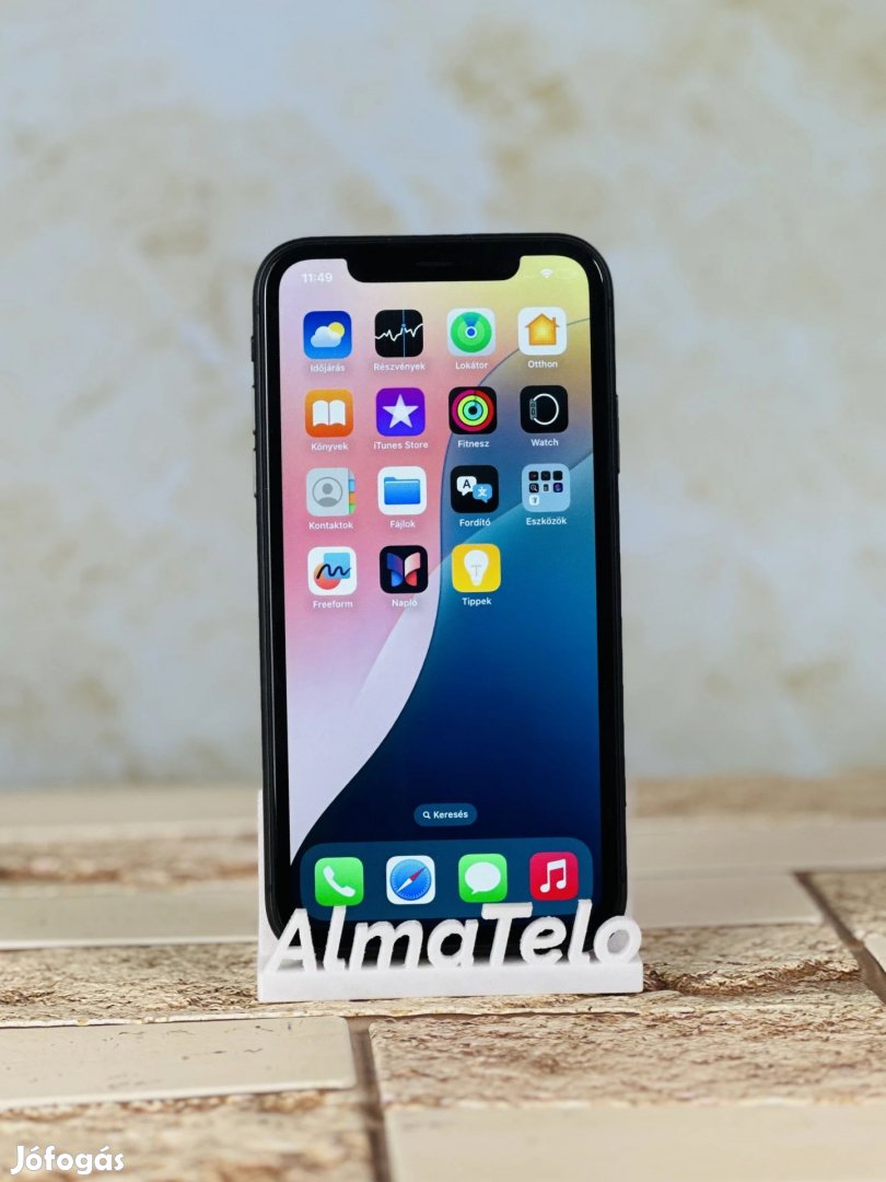 Apple iPhone 11 64 GB Black szép állapotú - 12 HÓ GARANCIA