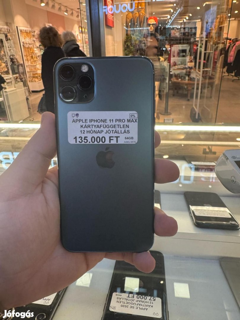 Apple iPhone 11 Pro Max Kártyafüggetlen 64 GB, 12 hó garancia