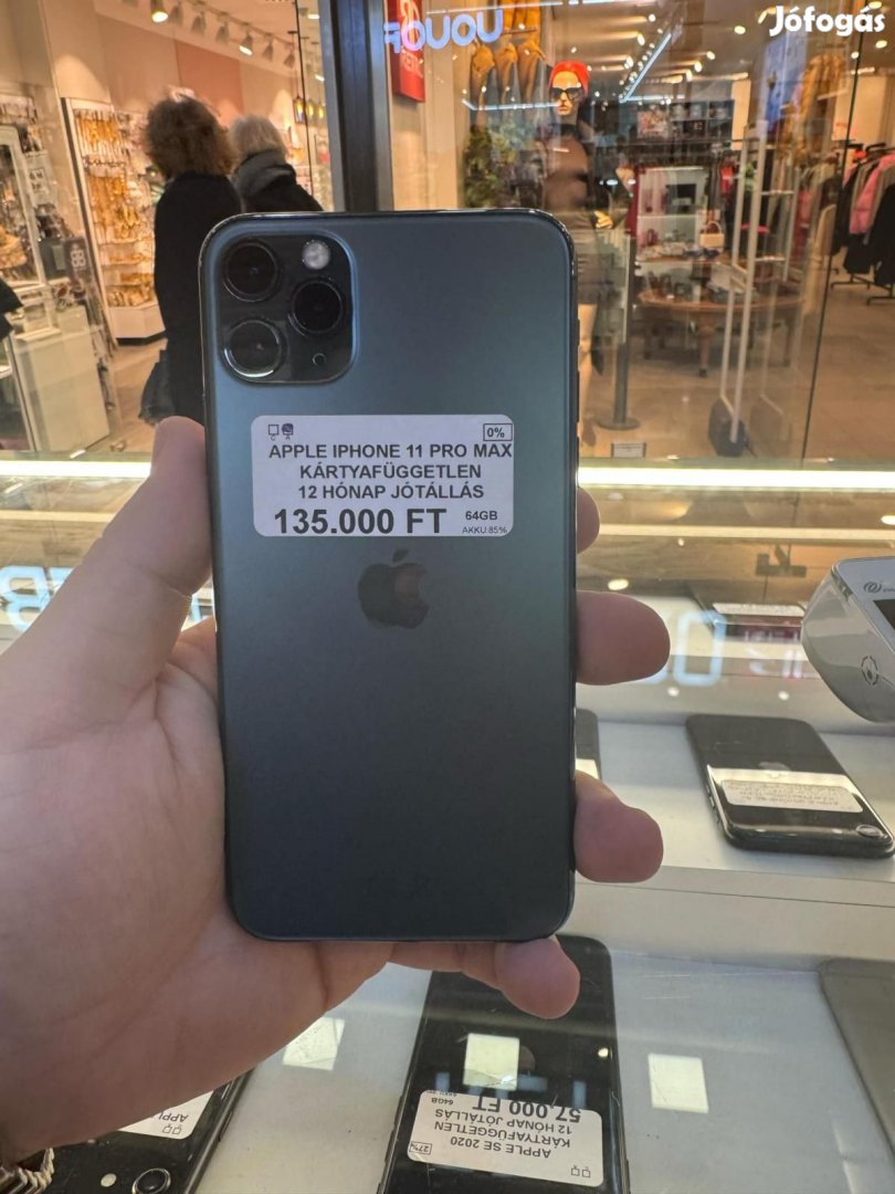 Apple iPhone 11 Pro Max Kártyafüggetlen 64 GB, 12 hó garancia