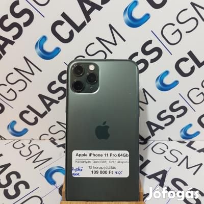 Apple iPhone 11 Pro|Szép állapotú|Méreg zöld|Kétkártyás (Dual Sim)