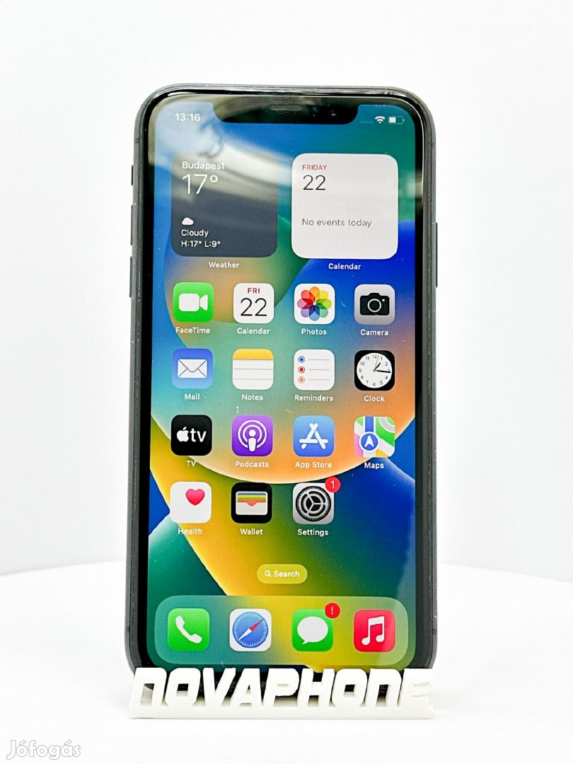 Apple iPhone 11 (128GB)  - Akku: 100% - Szín: Fekete