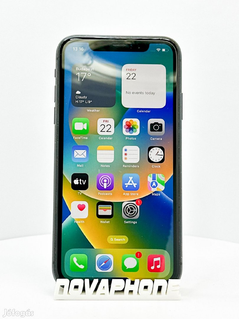 Apple iPhone 11 (128GB)  - Akku: 100% - Szín: Fekete