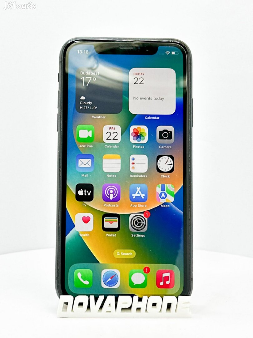 Apple iPhone 11 (128GB)  - Akku: 100% - Szín: Fekete